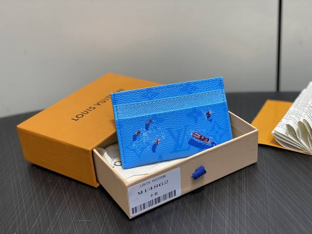 Factory Price P Top Original M14862 Blue Resort Collection Card Holder Wallet Po