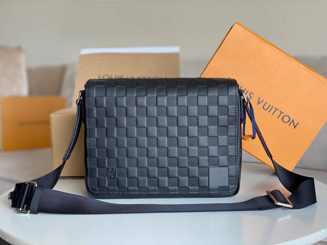 Original quality, perfect details District small messenger bag N42711, checkerbo