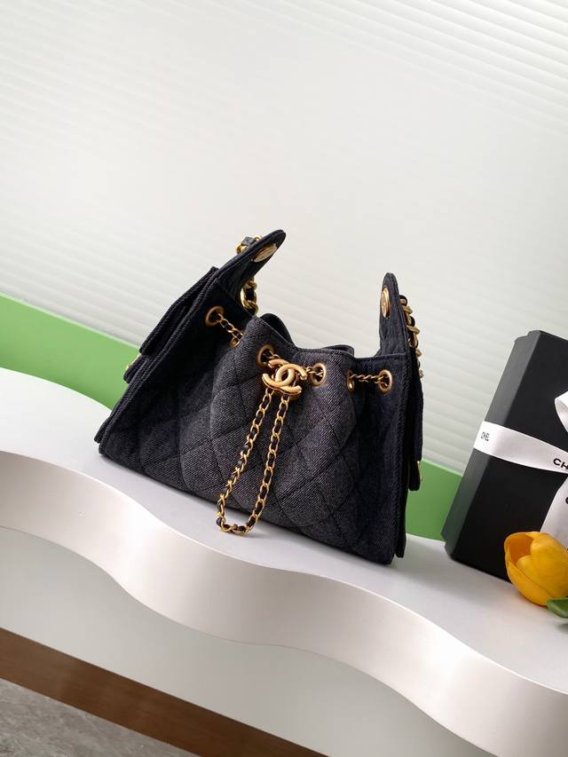 25P Denim Hip Hop Bag Mini Chanel Hobo Underarm Bag Hippie Underarm Bag Small Re