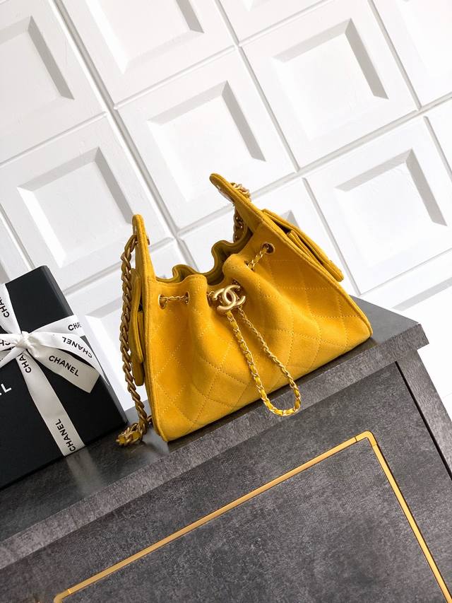 5631 Mini Ohanel 26C suede new hippie shiny black and gold casual lazy bag is th