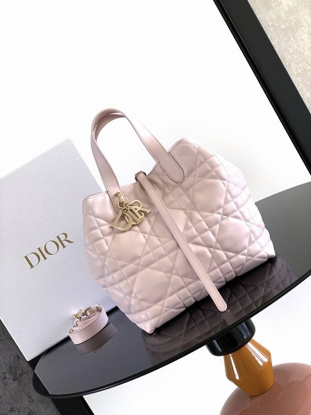 This vertical Dior Toujours bag is stylish and practical, with a unique style. C