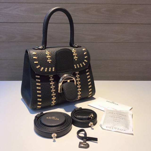 Top original Delvaux Brillant Belgian Royal brand Handmade full leather woven li