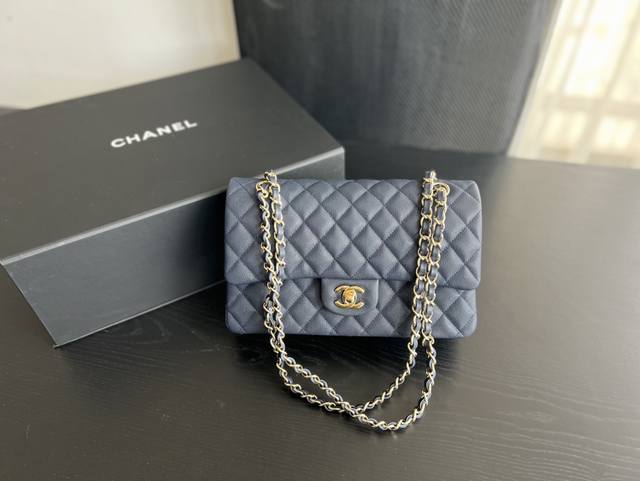 Original leather classic Small grain cowhide gold hardware Size: 25cm