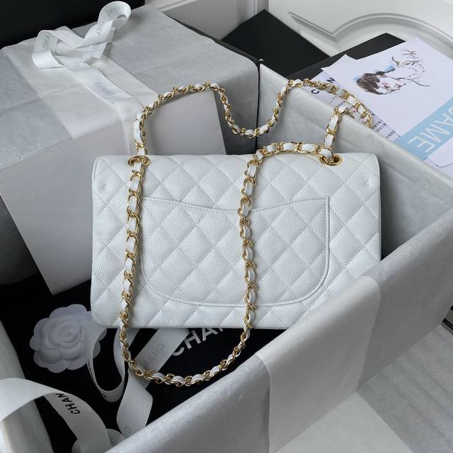 Authentic French high-end custom Chane1 Classic Flap Bag A01112 Caviar interpret