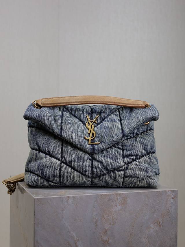 Authentic Denim with suede 29cm Loulou Puffer is on fire_ Especially this series