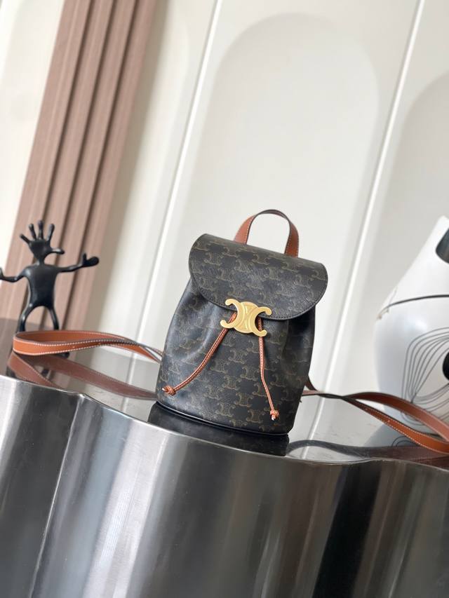Original all-steel hardware new model shipped Celine Bonnie smooth cowhide backp