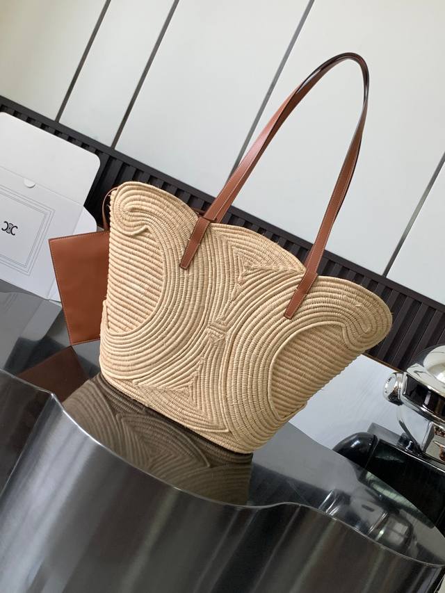 Celine Arc de Triomphe basket bag Plant material + cowhide Size: 47*30.5*15Cm La