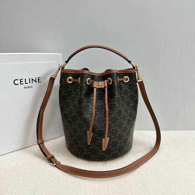 New product launch Ce popular drawstring bucket bag! Ce24 new small bucket Clara