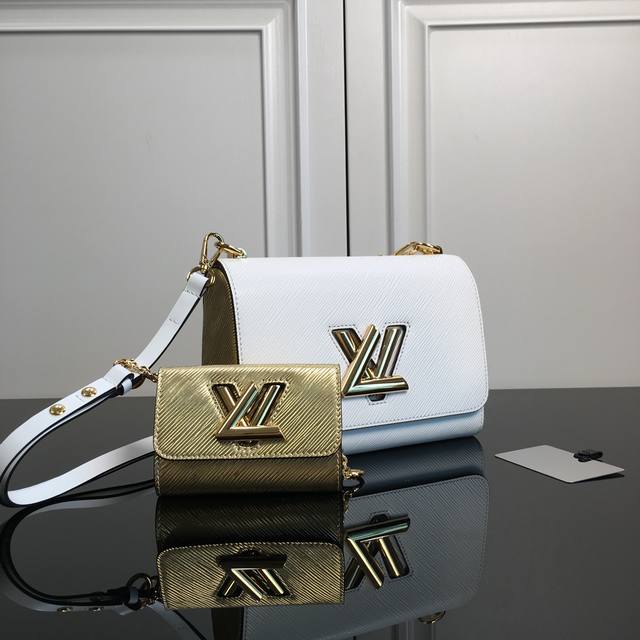 M55683 White [Top Original] Two-piece Gemini Bag Water Ripple This chic small ha