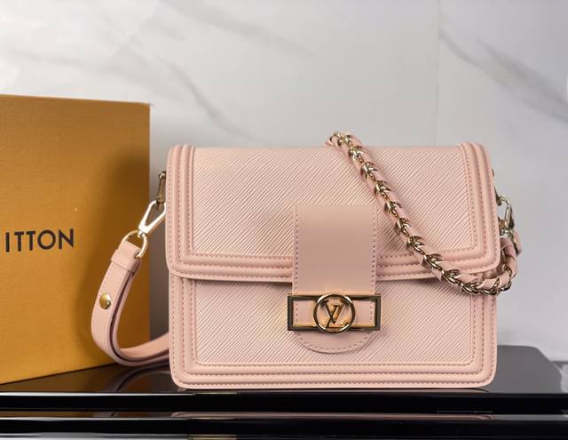M44162 Pink Top Original This Dauphine Medium Handbag combines Epi leather and m