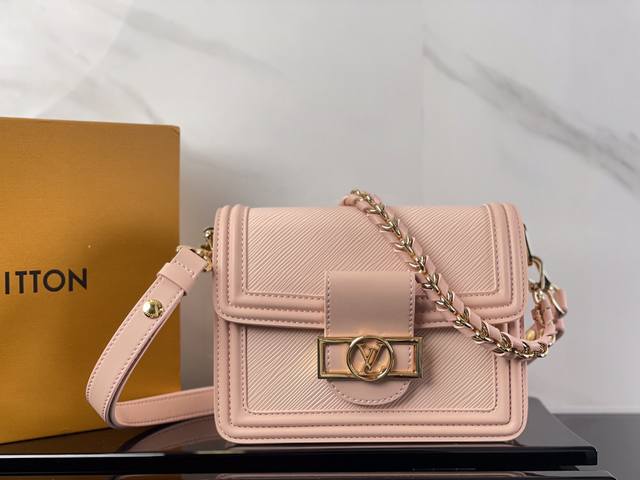 M55963 Pink Top Original This Dauphine mini handbag is made of Epi cowhide leath