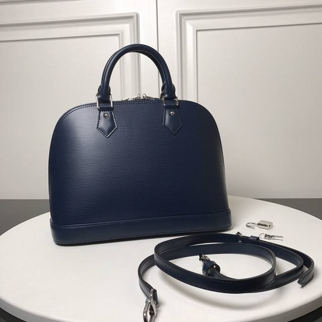 Alma Handbag M40302 Indigo Top Original A particularly structural Louis Vuitton