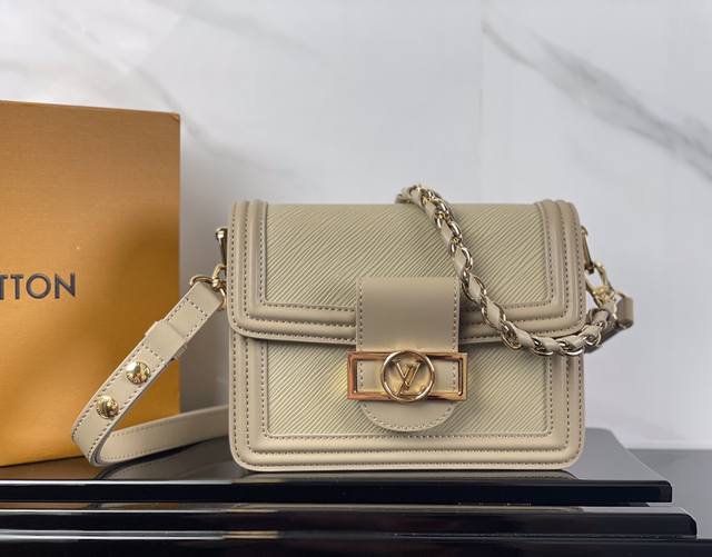 M55963 Grey Top Original This Dauphine mini handbag is made of Epi cowhide leath