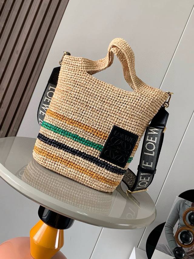 Popular Raffia and Cow Leather Slit Handbag Multifunctional Slit Tote Handbag Th