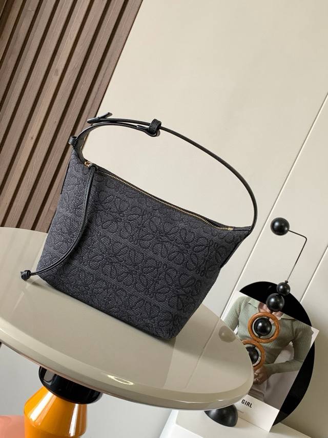 Anagram jacquard and cow leather Cubi handbag Small lunch bag ~ Cubi lunch box b