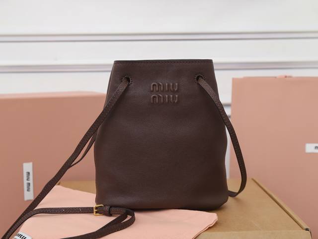 Super original leather 5Nf460 new mini bucket bag, made of top imported lambskin