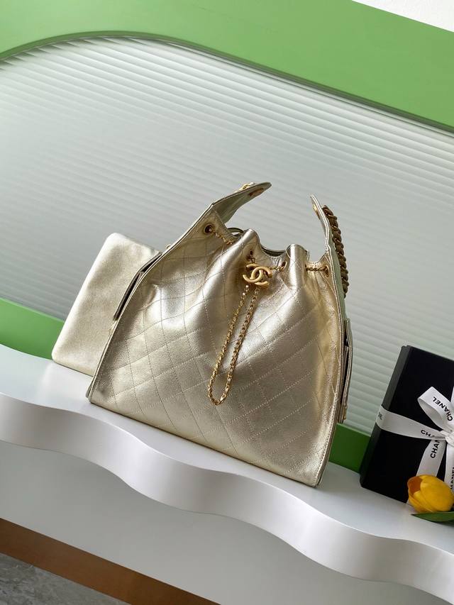 25C Ball Grain Leather Hip Hop Bag Chanel Hobo Underarm Bag Hippie Underarm Bag