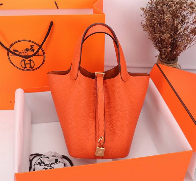 Fresh orange handmade honey wax thread + Tc leather 18cm: A unique existence in