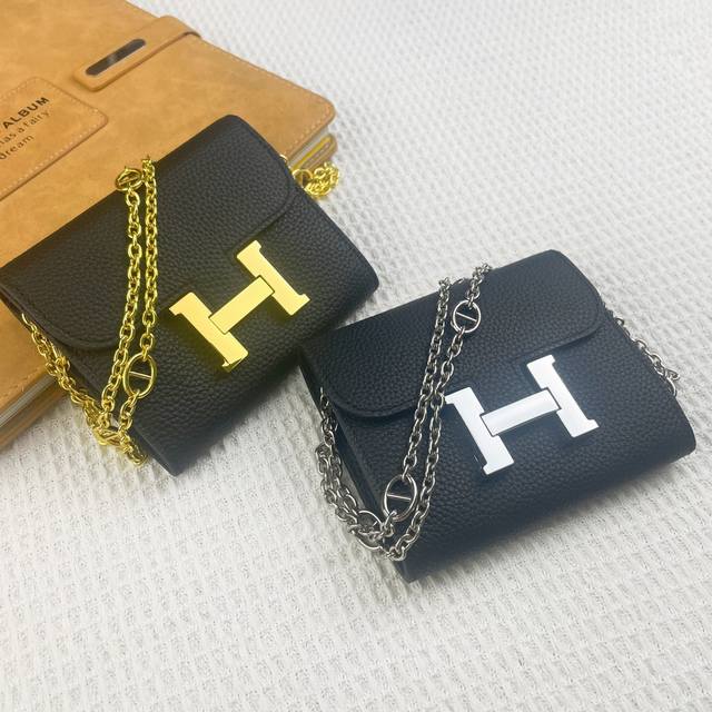 Hermes Concon Mini Chain Bag Model: 537-1 Lychee Size: 13*11.8Cm Made of Togo ca
