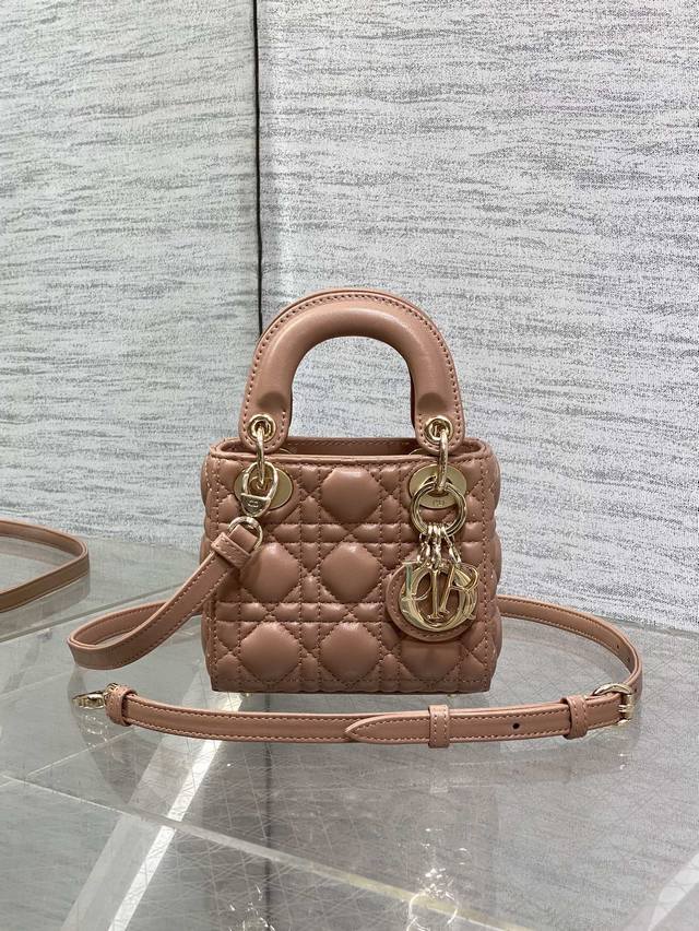 Rose pink in stock Lady's latest Micro series, a bag that can't hold anything bu