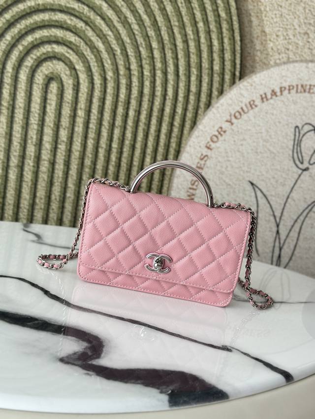 original leather new model shipped! Chane 25P30P Woc stewardess bag enamel buckl