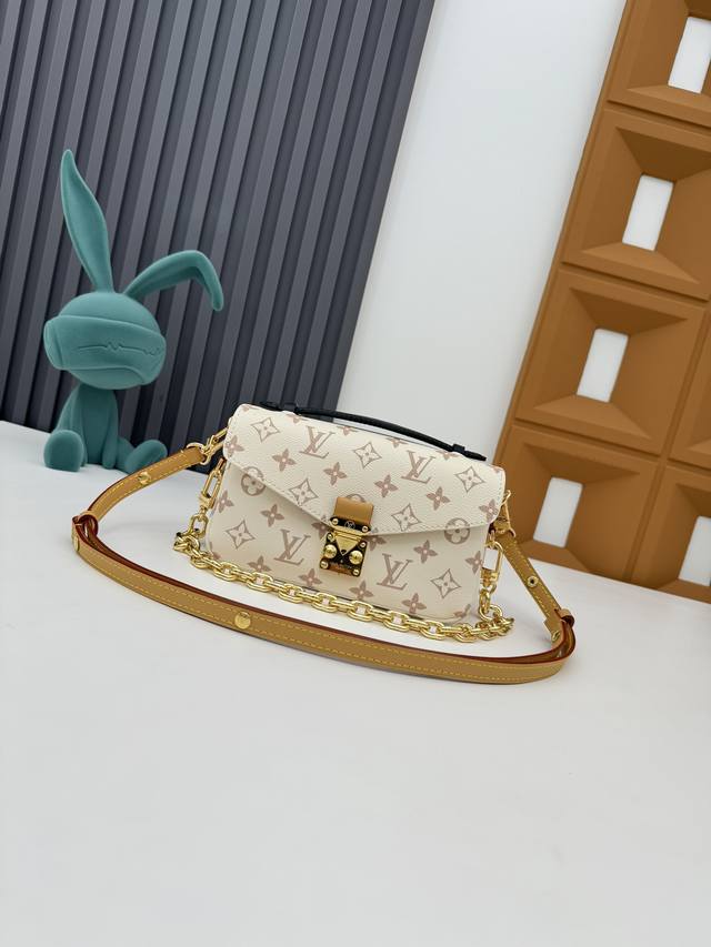 Top original replica exclusive real shot M46914 white flower, Pochette M