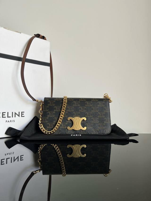 Celine special grade all-steel hardware original leather Arc de Triomphe old flo