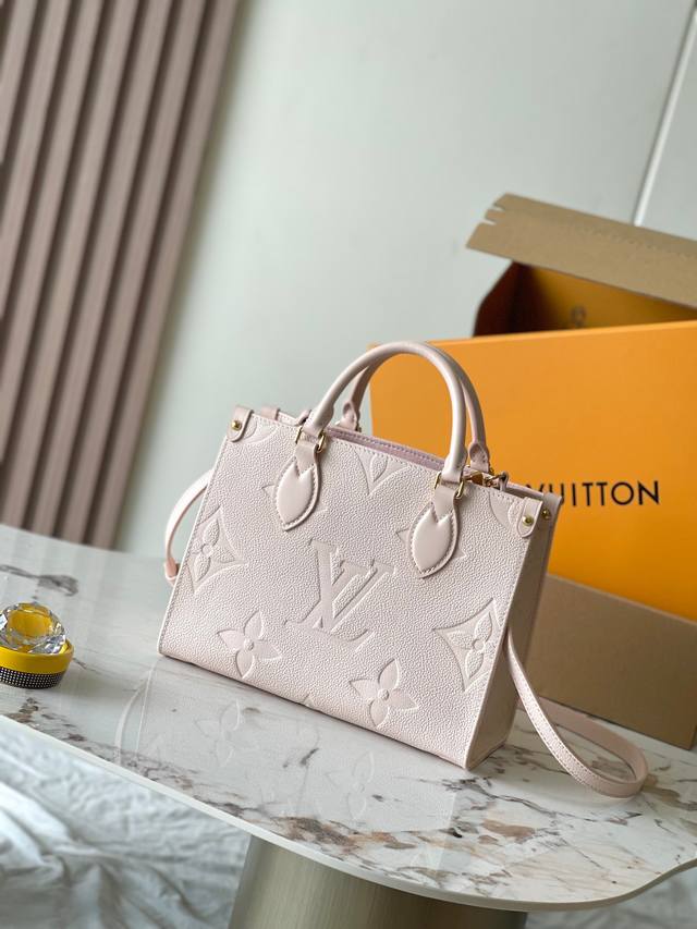 Premium Mb original leather Onthego small handbag Model: M47135 pink Material: A