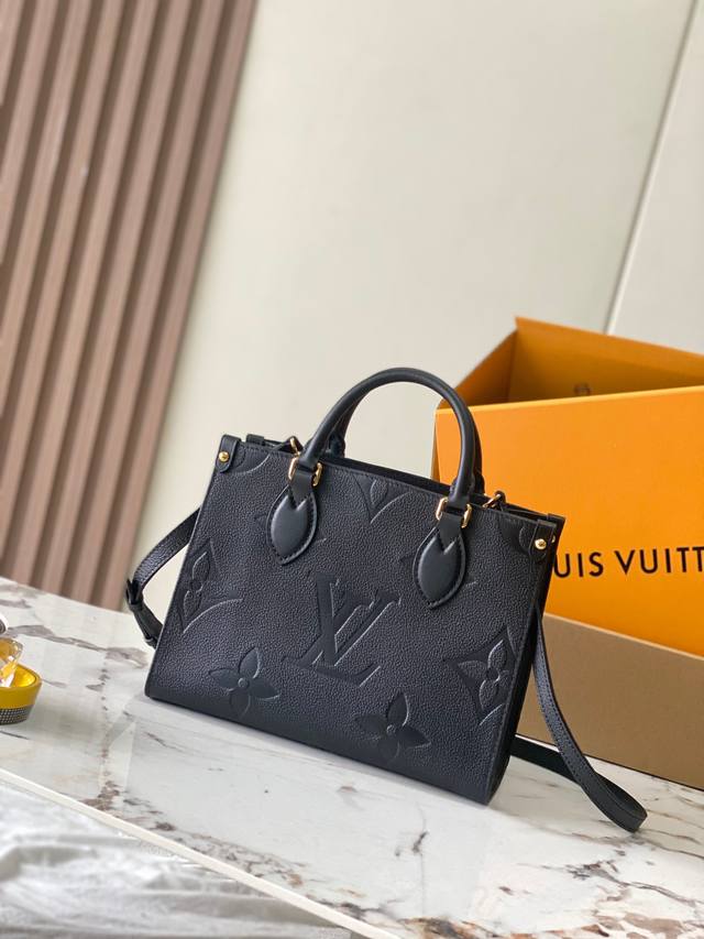Premium Mb original leather Onthego small handbag Model: M45653 black Material: