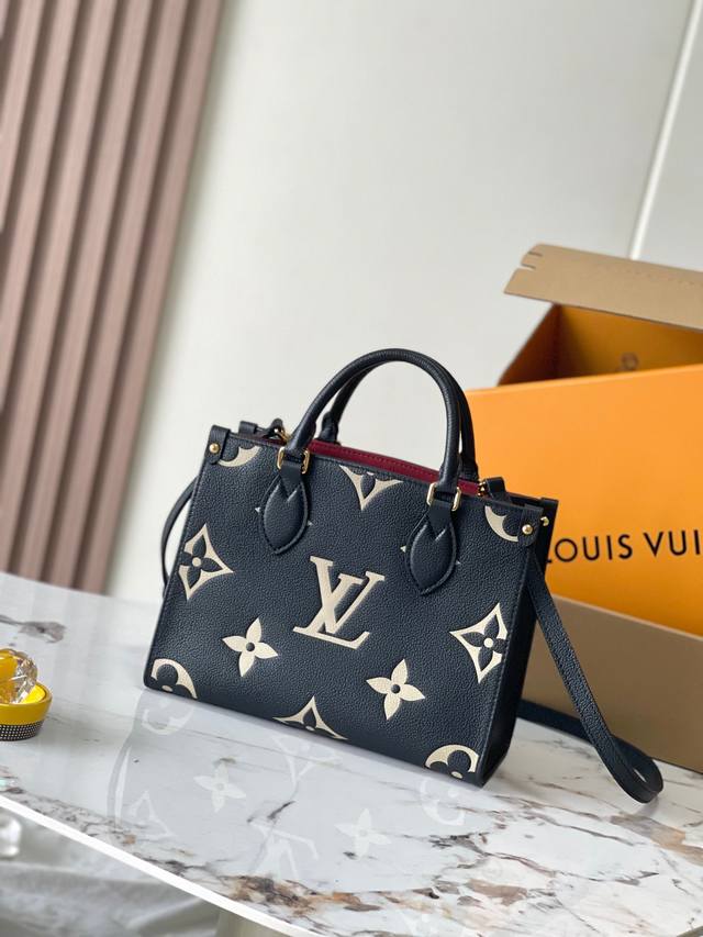 Premium Mb original leather Onthego small handbag Model: M45659 black Material: