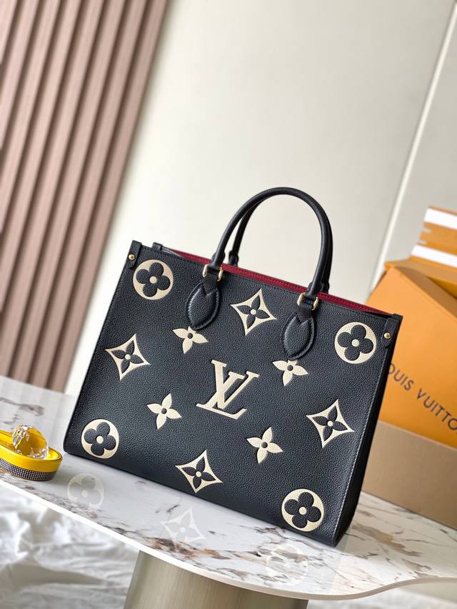 Super Mb original leather Onthego medium handbag Model: M45495 black Material: A