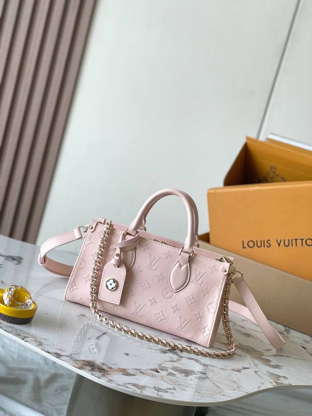 Super Mb chip version original leather This Onthego East West handbag uses cowhi