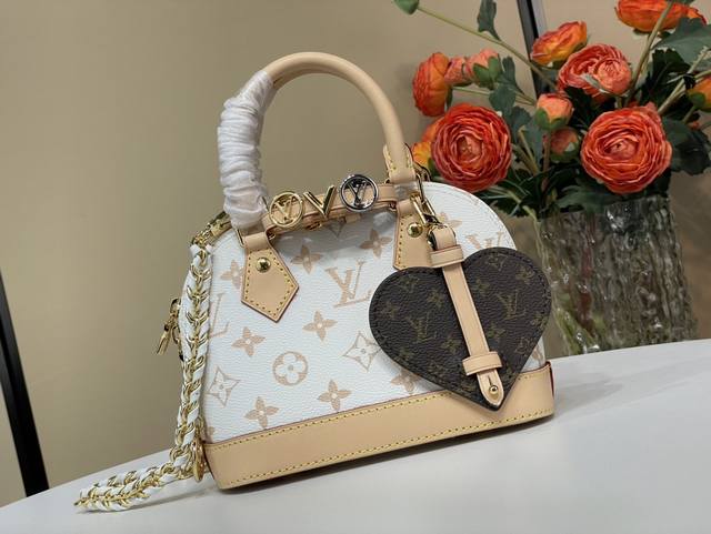 Top original replica exclusive real shot Alma Mini Lv&I K00015 White flower chai