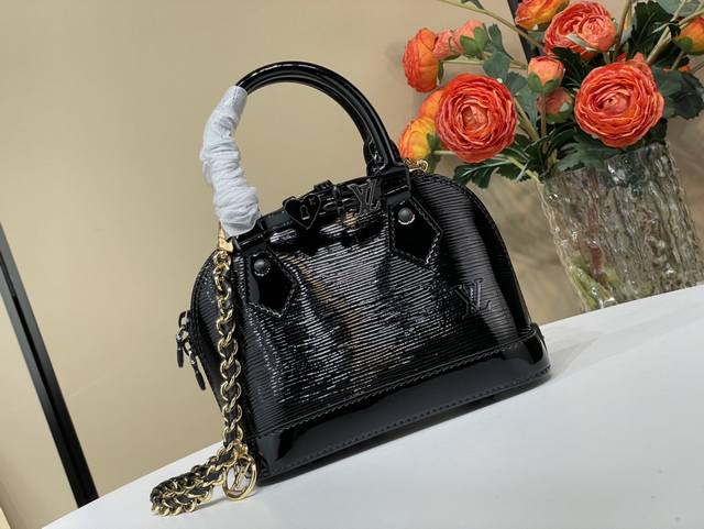 Top original replica exclusive real shot Alma Mini Lv&I K00015 Black Water Rippl