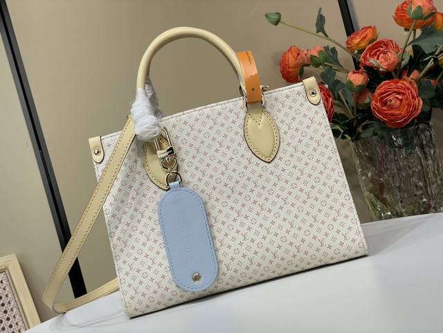 Top original replica exclusive real shot Onthego Pm handbag M15138 Dune color sm