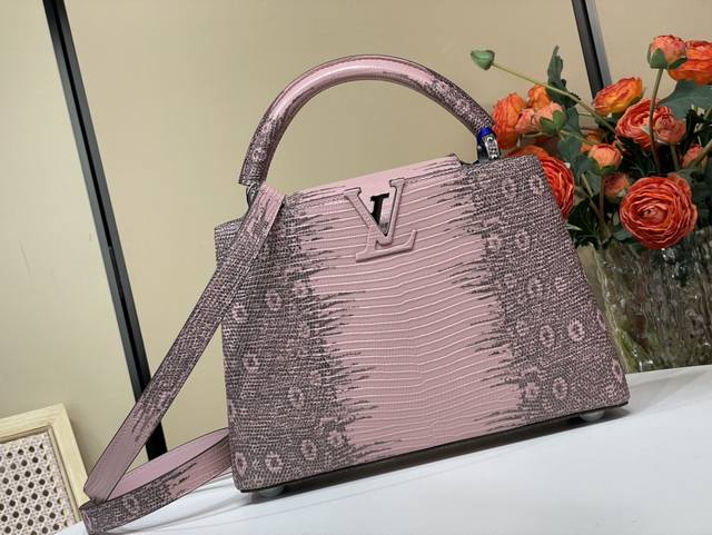 Top original replica exclusive real shot Capucines Bb handbag N48865 98177 Pink