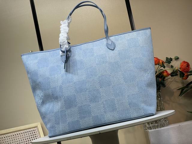 Top original replica exclusive real shot Nevereverfull handbag N00198 denim plai