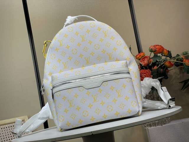 Top original replica exclusive real shot Discovery Backpack M14673 Beige yellow