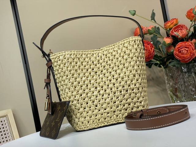 Top original replica exclusive real shot All In Bb bucket handbag M14217 Brown w