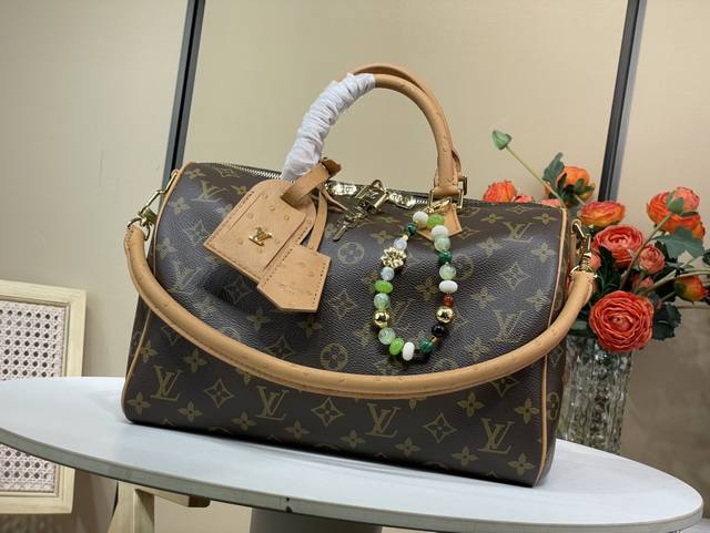 Top original replica exclusive real shot Speedy Soft 30 Boho handbag N12243 8721