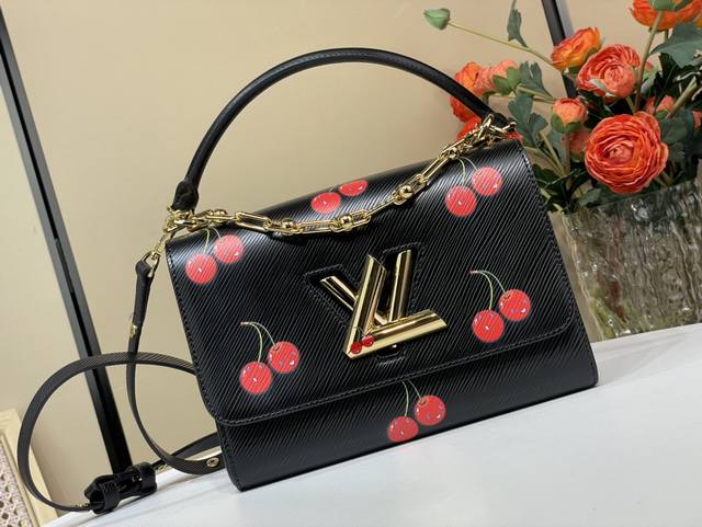 Top original replica exclusive real shot Lv X Tm Twist medium handbag M14094 bla