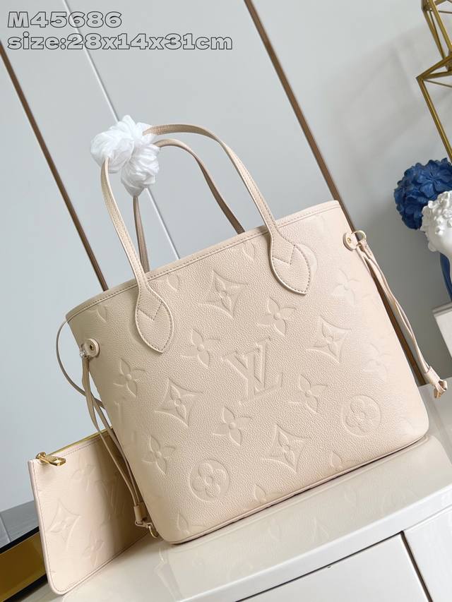 Factory Price P Top Original M45686 Sand M14319 This Neverfull medium tote is ma