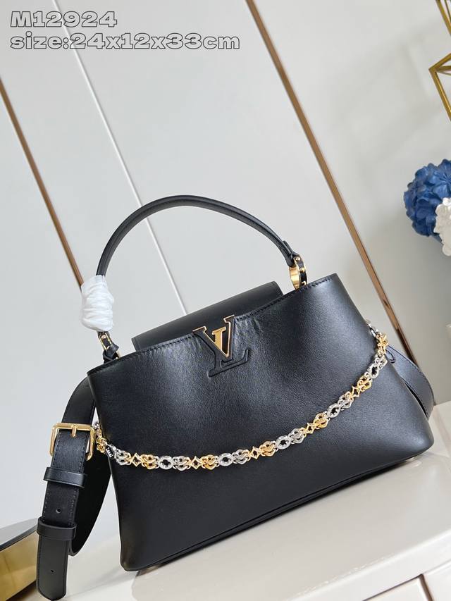 Factory Price P Top Original M12924 Black This Capucines Souple Medium Handbag i