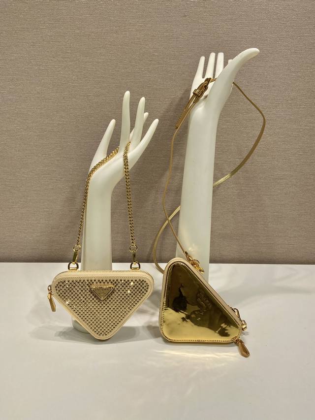 Special Edition Gemini Crystal Triangle Bag 1Nr015 New Crystal Bag This two-in-o