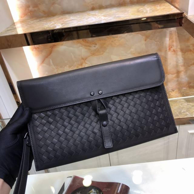 with box Bv flap clutch original imported custom waxed cowhide luxury handmade h