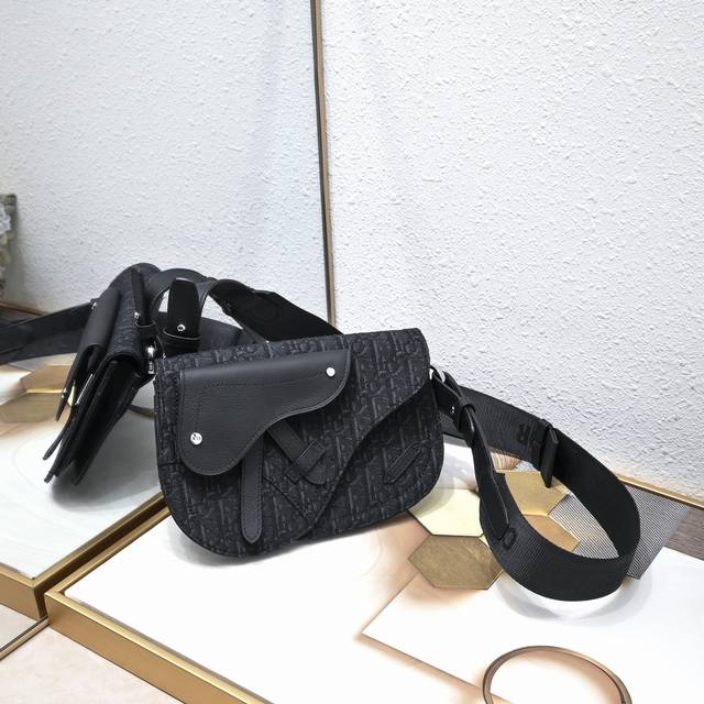 Upgraded version Internal code, with box Dio* R Homme 19Ss Saddle Bag Saddle Obl