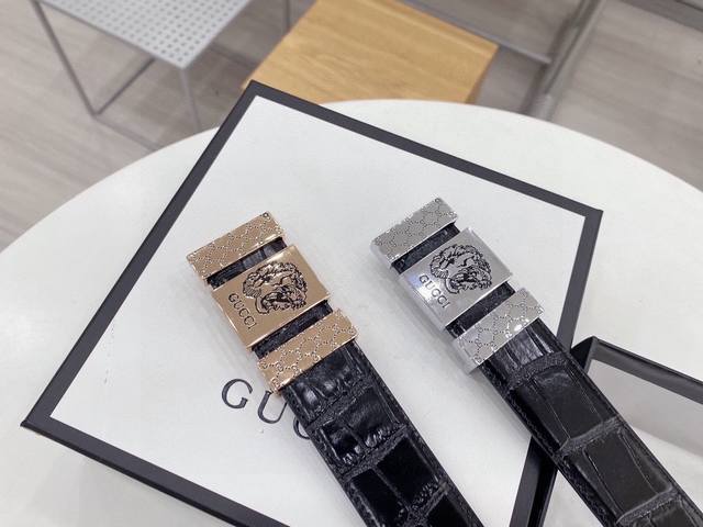 Gucci 3.4cm The most popular pin buckle belt in the world is made of cowhide. It