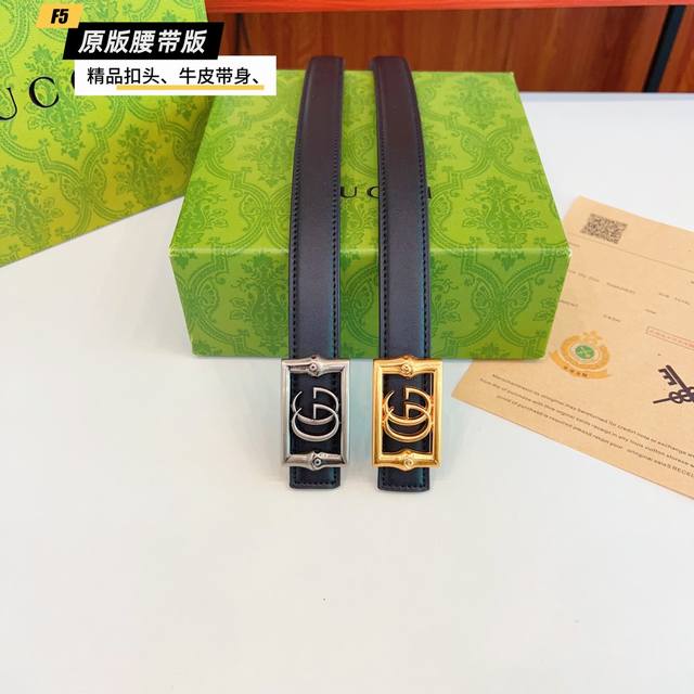 Original quality perforated Brand: Gucci G women's Color: black Buckle: gold and