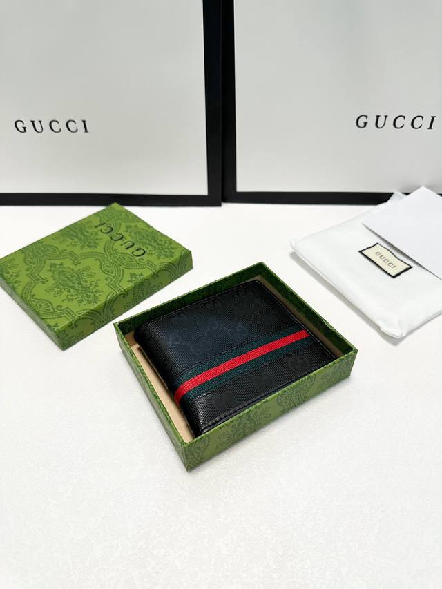 Color Black Size 12X10 Gucci counter model Men's long and short style folding 1: