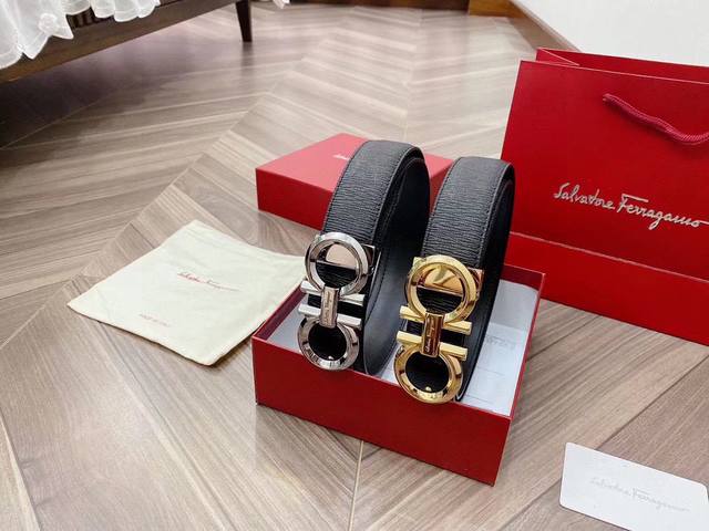 Salvatore Ferragamo Italy width 3.5cm exquisite buckle non-fading calfskin feels